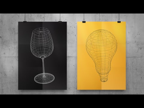 How To Make Wireframe Effect For 3D Shape | Adobe Illustrator Tutorial