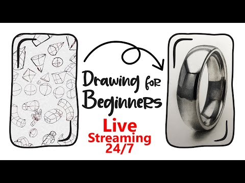 Drawing Class for Beginners - Live Streaming 24/7