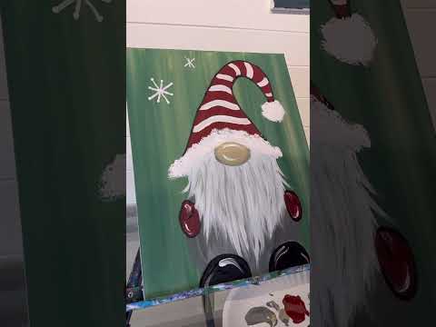 [clip] Adding details to the Christmas gnome painting 🎨🎄#christmascrafts #diyideas #tutorials #gnome