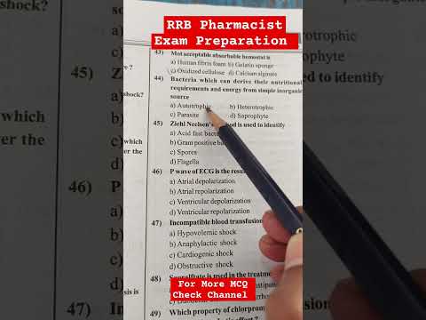 RRB Pharmacist Exam Preparation | Pharmacist Exam Preparation @GPATDISCUSSIONCENTER @pharmamcq