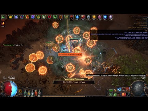 【PoE 3.22 challenge】Cross Contamination - Defeat an Essence Monster while affected by a Tempest