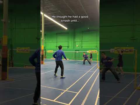 Badminton smash defence #shorts