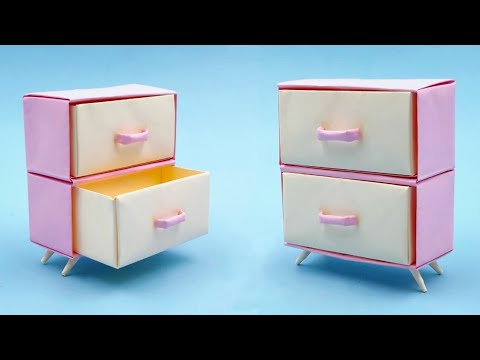 paper cabinet | paper Bedside table | dollhouse bedroom furniture |  paper miniatures