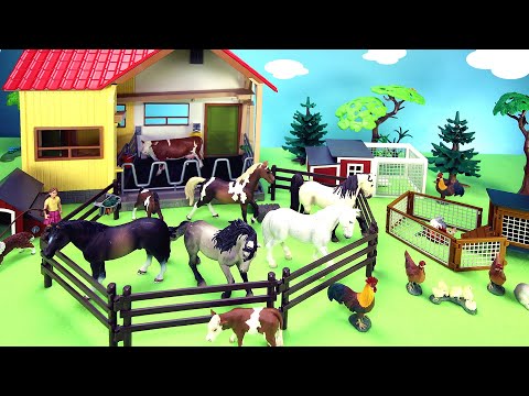 Barnyard and Horse Stable Sets - Farm Animal Figurines