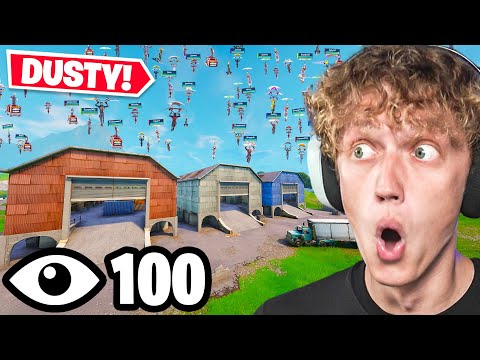 I Got 100 Players To Land At DUSTY DEPOT In OG Fortnite! (Season 1)