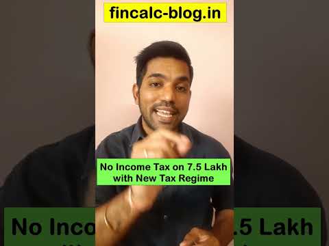 No Income Tax up to 7.5 Lakh with New Tax Regime #shorts #fincalc