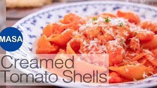 蝦子蕃茄奶醬貝殼麵/Shells with Tomato & Cream Sauce  |MASAの料理ABC