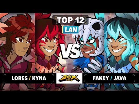 Lores & Kyna vs Fakey & Java - Top 12 - Brawlhalla World Championship 2024 - LAN 2v2