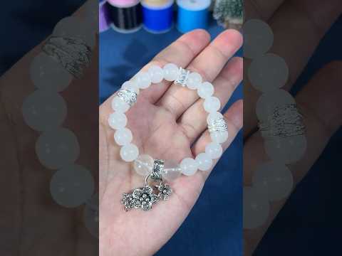 White crystal bracelet.#diy #crystal #bracelet #fortune #fengshui #crystaljewelry