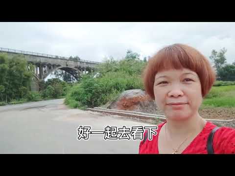 实拍罗定长岗坡渡槽，沿途风景和欣赏长岗坡渡槽滔滔水源。