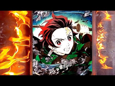 TANJIRO KAMADO🔥🐉 of Kimetsu No Yaiba (DEMON SLAYER) by Spray Art Eden