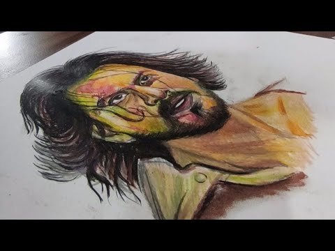 Oil pastel Drawing of Shahrukh khan as Pathan #srk #pathan