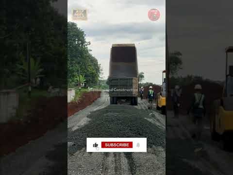 HINO TRUCK UNLOADING GRAVEL