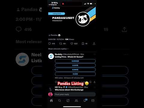 Pandas Airdrop Listing Price 🌟| Pandas Airdrop New Update |Pandas Airdrop listing  Exchange