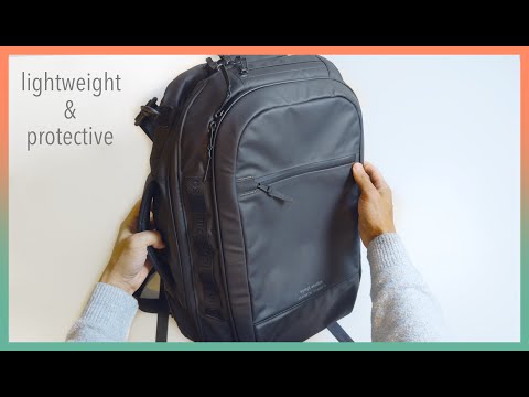 Sympl Travel Backpack 35L - lightweight yet heavy on laptop protection. HOW!?