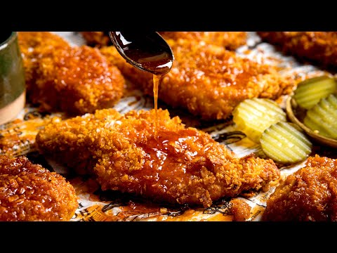 My secret weapon for extra flavourful crispness! | Crispy Chicken with Hot Honey Sauce