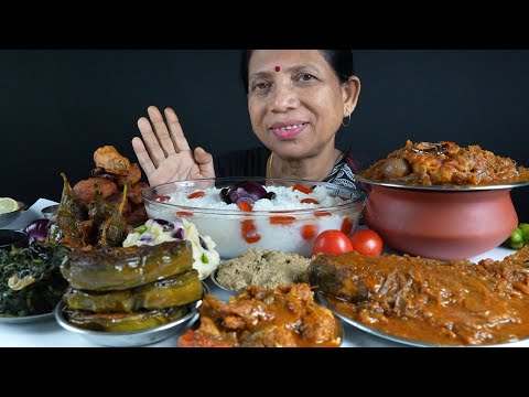 Food Eating Show Fish , Shrimp , Watery rice , Pakoda Spicy Dishes Mukbang