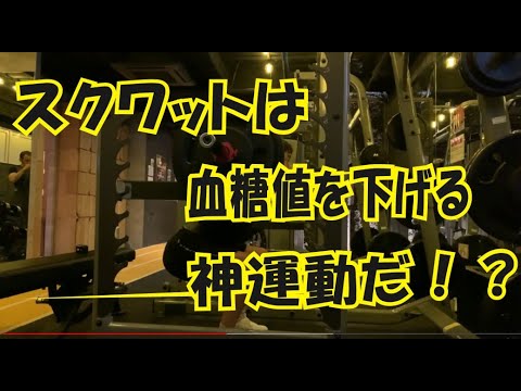 スクワット～のしっかり夜ご飯を食べての血糖値測定