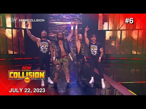 Jay White & Juice Robinson entrance with Austin & Colten Gunn: AEW Collision, July 22, 2023