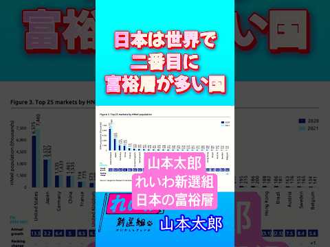 日本は #富裕層 の人数世界2位❗️#山本太郎 #れいわ新選組 切り抜き #shorts