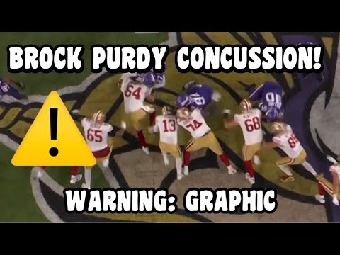 Brock Purdy CONCUSSION INJURY Vs Vikings 😳🙏 49ers Vs Vikings 2023 highlights