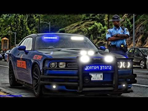 Playing GTA 5 As A POLICE OFFICER Highway Patrol|| GSP|| GTA 5 Mod| 4K