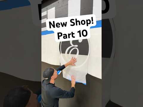 Part 10: New Shop Opening, Wrapping a concrete wall? #automobile #mechanic