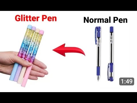 How to make Glitter Lava Pen at home/DIY Glitter Pen/Homemade Glitter Pen/How to make Glitter Pen