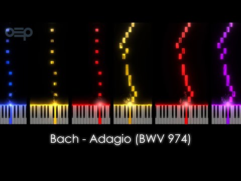 Bach - Adagio (BWV 974) Choir & Strings | MIDI visualizer