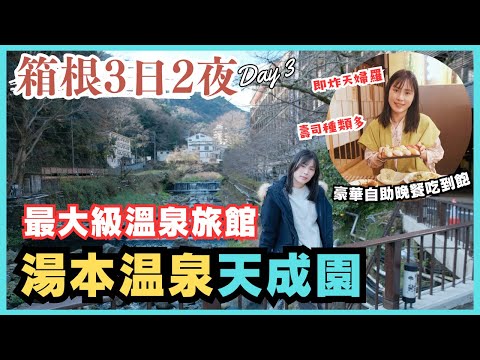 【箱根3日2夜】箱根湯本温泉天成園｜箱根最大級溫泉旅館♨️｜豪華自助晚餐吃到飽｜箱根周遊券之旅DAY3