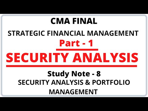 Security Analysis and Portfolio Management | Strategic Financial Management | CMA Final | CMA |