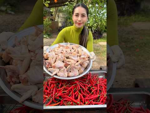 How to crispy chicken wings with chili recipe #shortvideo #shorts #cooking #recipe