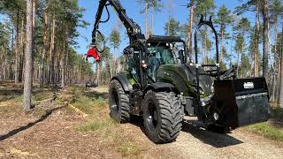 Valtra tractor equipped with Nisula 500H harvester head!