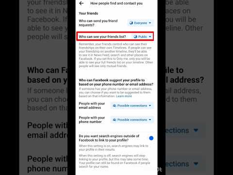 How to hide friends list on facebook | facebook friend list hide | Fb Friends #trending #shorts