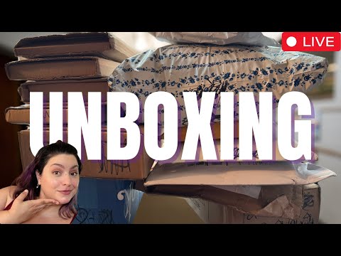 I'm finally back home- let's open all my mail! Live unboxing, book haul & hangout