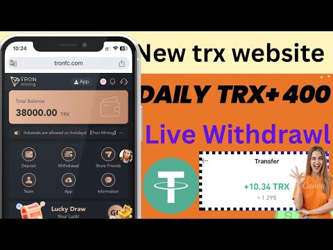 New tron-Mining best site 2024 | daily income website | best trusted earning website site