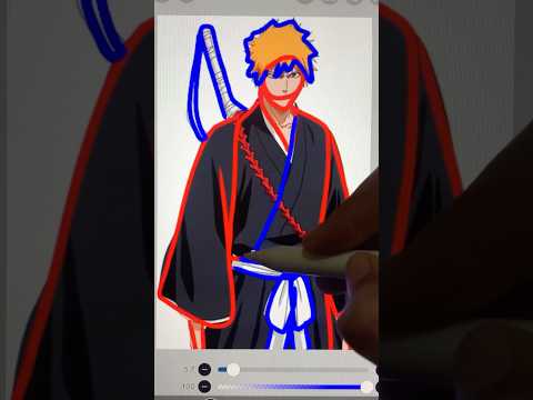 Drawing Ichigo from Bleach🔥 #art #drawing #bleachanime #ichigo #artshorts #animeart #animeskech