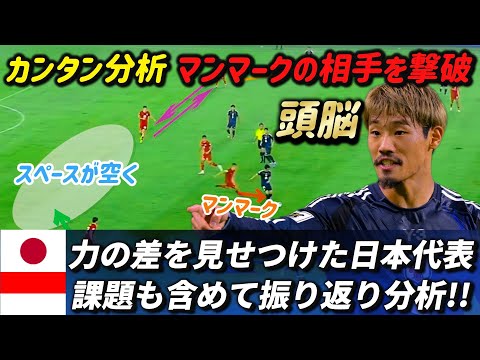 [カンタン分析] 日本vsインドネシア ピンチ＆チャンスの連続!! #サッカー日本代表 #インドネシア戦 #守田英正