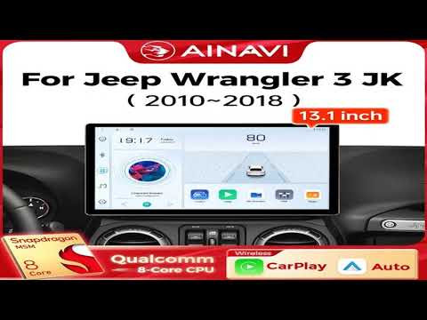 Ainavi 13.1 Inch For Jeep Wrangler 3 JK 2010-2018 Car Radio Carplay Android Auto Multimedi