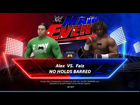 WWE 2K24: AWA main Event: Alex vs Faiz. NO HOLDS BARRED