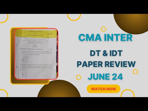 CMA INTER  DIRECT AND INDIRECT TAXATION  JUNE 2024 I📖G1 l MCQ SOLUTION l BY DARSHANA l