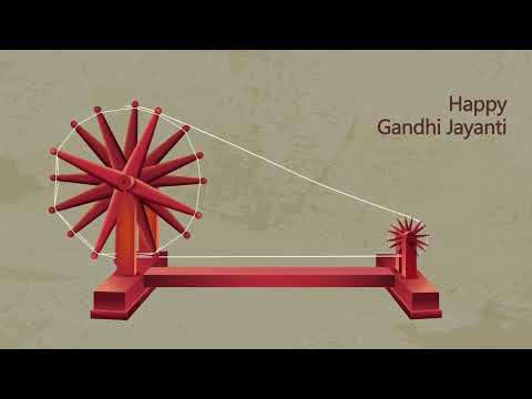 Gandhi Jayanti | 2 October | Spinning Wheel | Charkha Animation