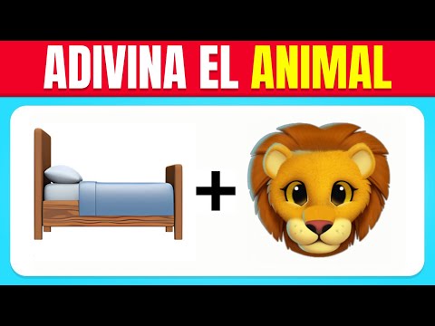 Adivina 50 ANIMALES por los EMOJIS 🐻➕🐜 | ¿Cuánto sabes de ANIMALES 😎✅