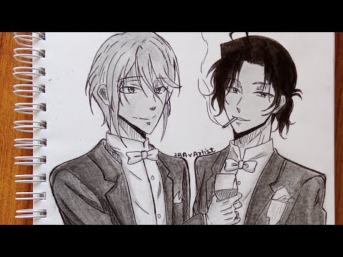 Drawing William Moriarty and Sherlock Holmes ( from #moriarty_the_patriot ) | #2ba_vartist