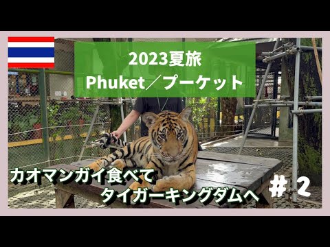 【タイ旅🇹🇭 #2】2023夏　プーケットで朝ご飯食べてトラと遊ぶ