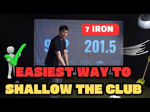 Easiest way to shallow the club to maximize your distance!