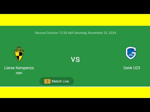 Lierse Kempenzonen VS Genk U23 | Second Division | Football Live Match Score today