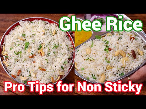 Marriage Style Ghee Rice with Pro Tips for Non Sticky Rice | Pan Fry Ghee Rice - Nei Choru