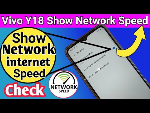 Vivo Y18 show network and internet speed