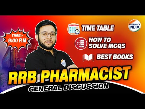 RRB Pharmacist | General Disussion | Time Table, How to Solve MCQs, Best Books#pharmacist